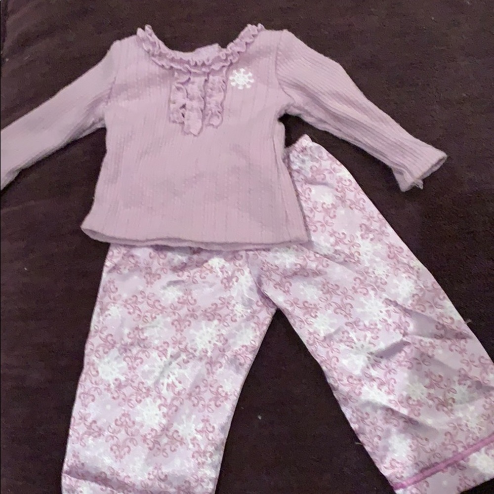 American girl doll pajama set